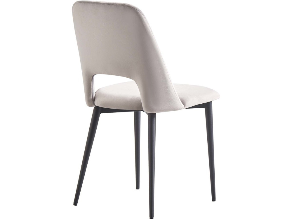 Set of 2 "Fedora" velvet chairs - Light gray