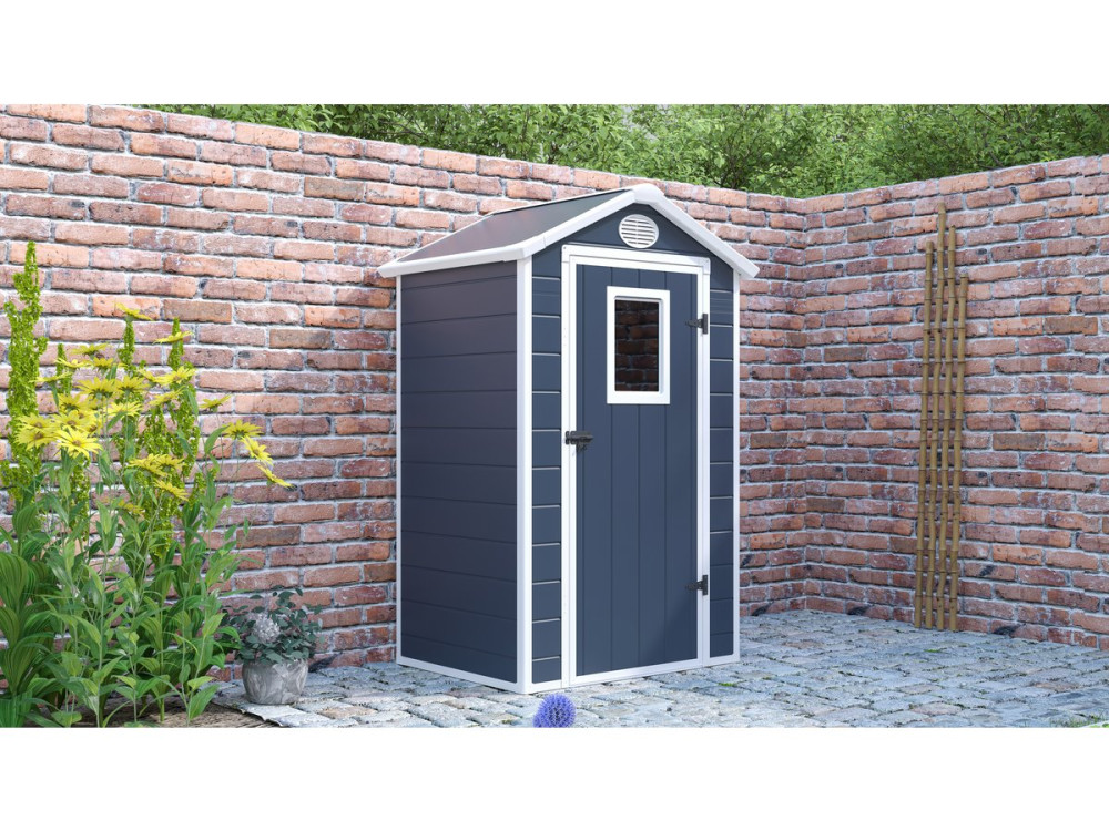 Texas resin garden shed - anchoring kit included - 1.34 m² - Anthracite
