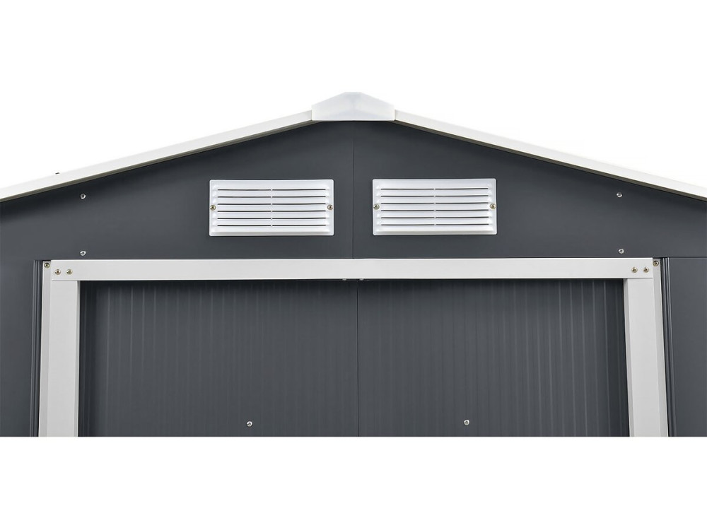 Metal garden shed - "Vegas" - 15 m² with gutter and water collector