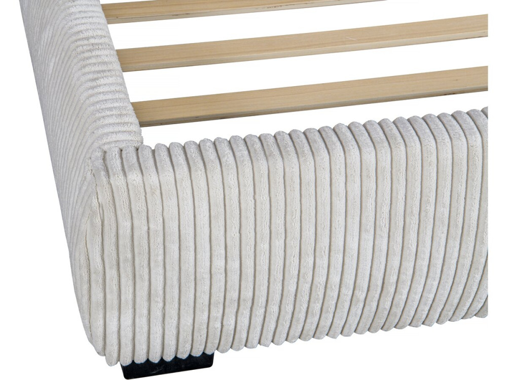 Montana corduroy double bed - 140 x 190 cm - Beige