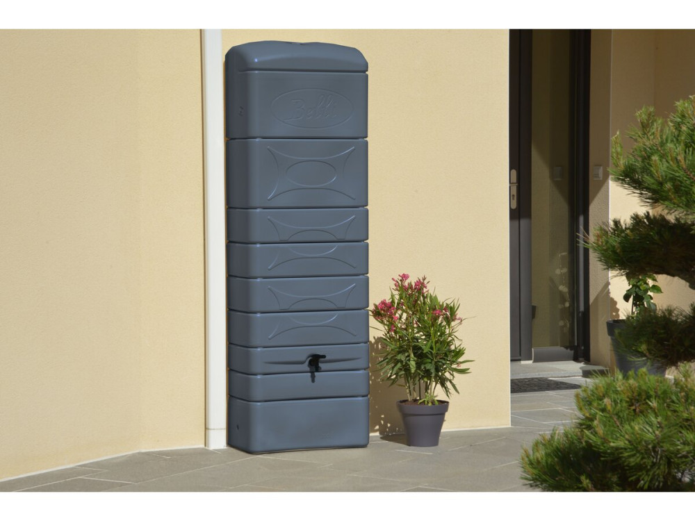 300L wall-mounted water collector with "Malang" niche connection kit - Grey