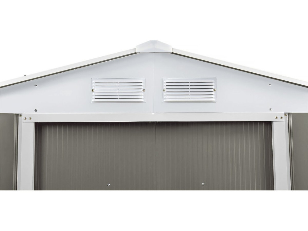 Dallas metal garden shed - 15.16 m² with gutter and water collector