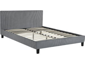 Ambre Corduroy Bed - 160 x 200 - Grey