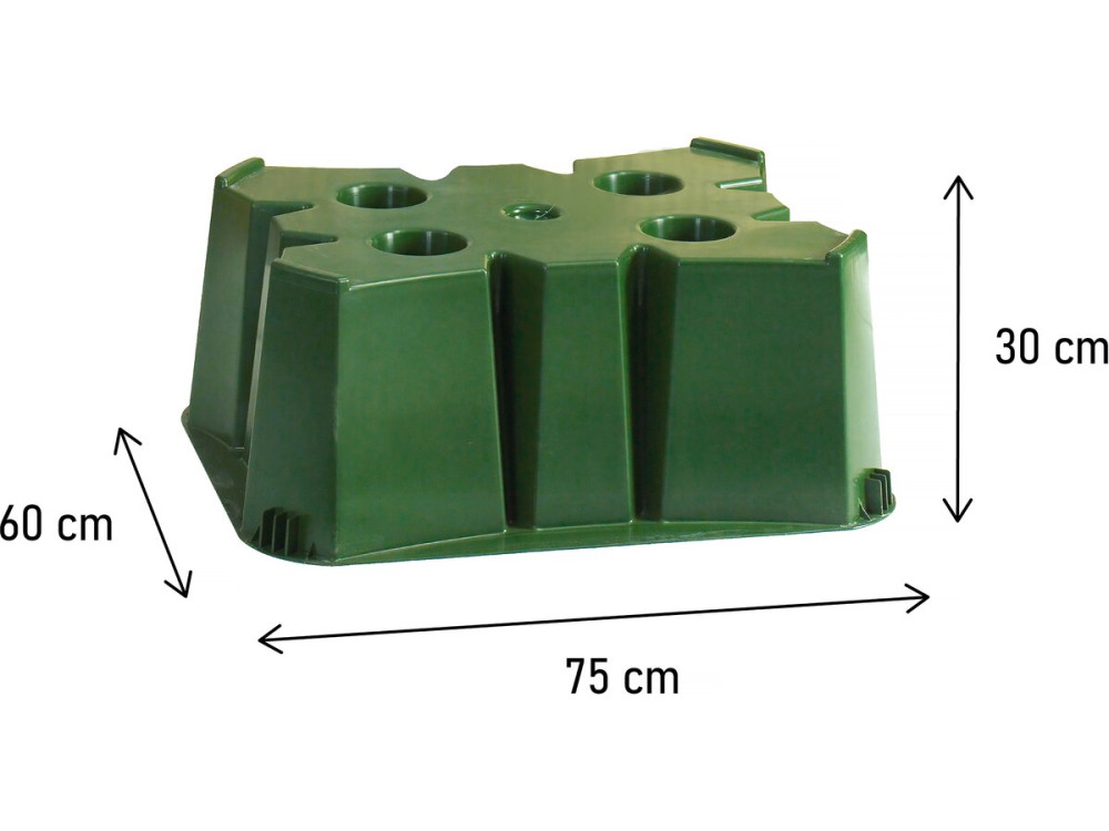 Base for 500 L water collector - 75 x 60 x 30 cm - Green