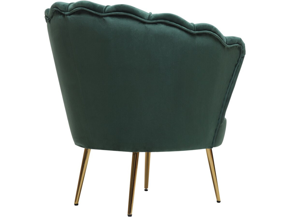 Velvet armchair "Floria" - 75 x 68 x 77.5cm - Green