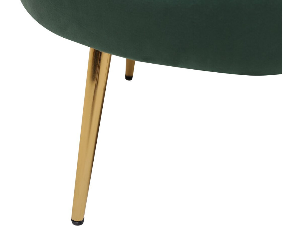 Velvet armchair "Floria" - 75 x 68 x 77.5cm - Green