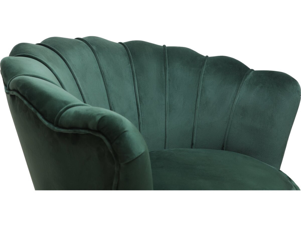 Velvet armchair "Floria" - 75 x 68 x 77.5cm - Green