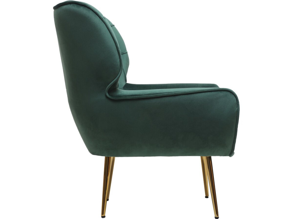 Velvet armchair "Austin" - 79 x 71 x 79.5 cm - Green
