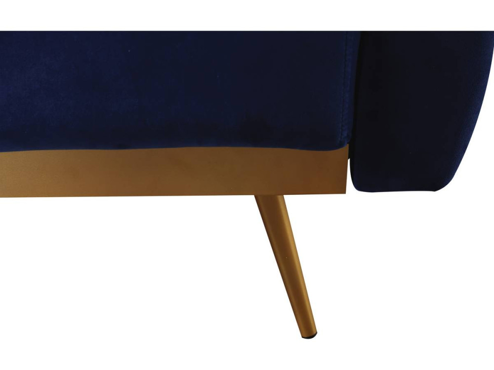 Donia Velvet Clic Clac Sofa - 203 x 81 x 83 cm - 3 seater - Dark blue