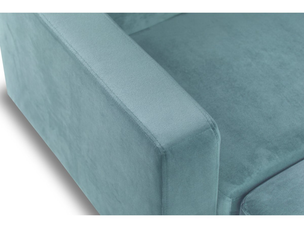 Reversible corner sofa "Gabby"  in velvet - 3-seater sofa- Light blue