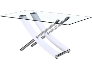"Diva" dining table - 160 x 90 x 76 cm - Lacquered white
