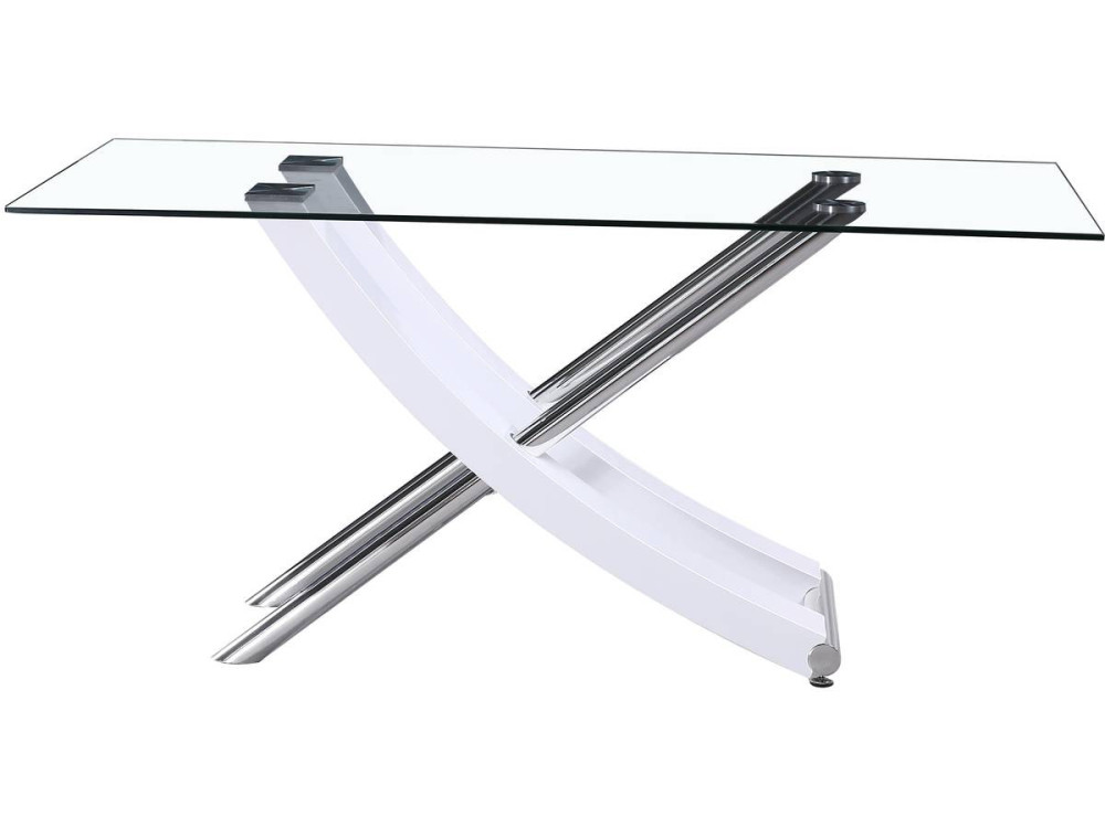 "Diva" dining table - 160 x 90 x 76 cm - Lacquered white