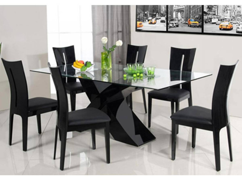 "Mona" dining table - 200 x 90 x 74 cm - Black
