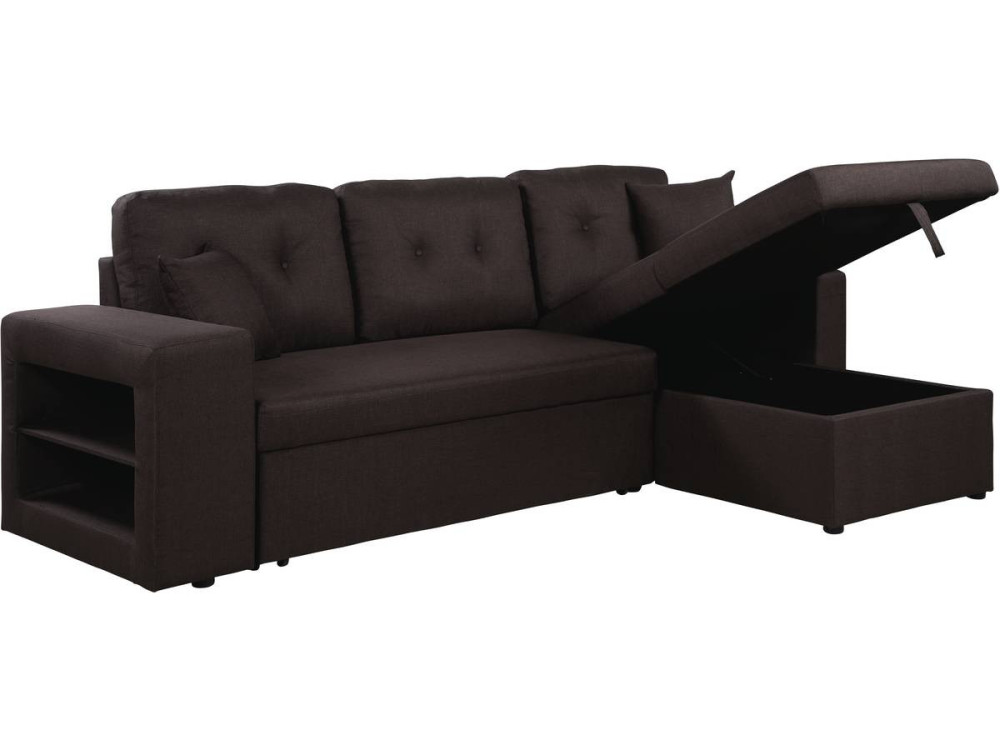 Convertible corner sofa  "Axel" - Brown