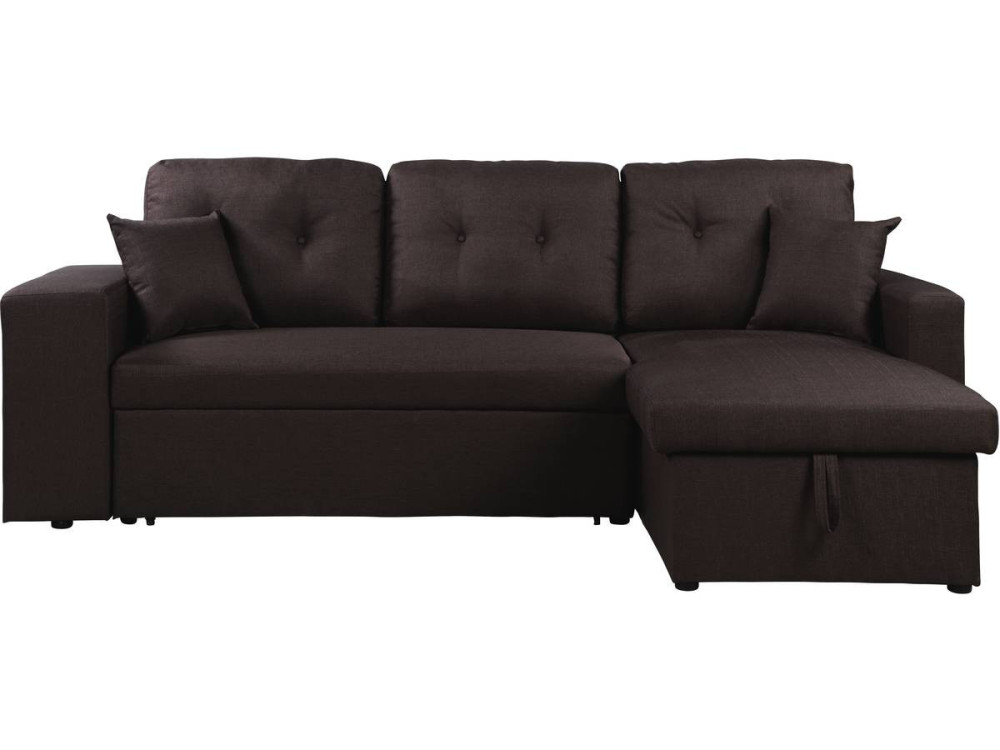 Convertible corner sofa  "Axel" - Brown