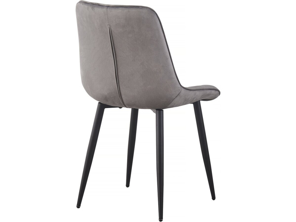 Set of 2 "Victoria" velvet chairs - Grey