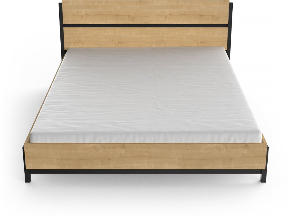 "Craft" Double Bed - Wood - 160 x 200 cm - Brown