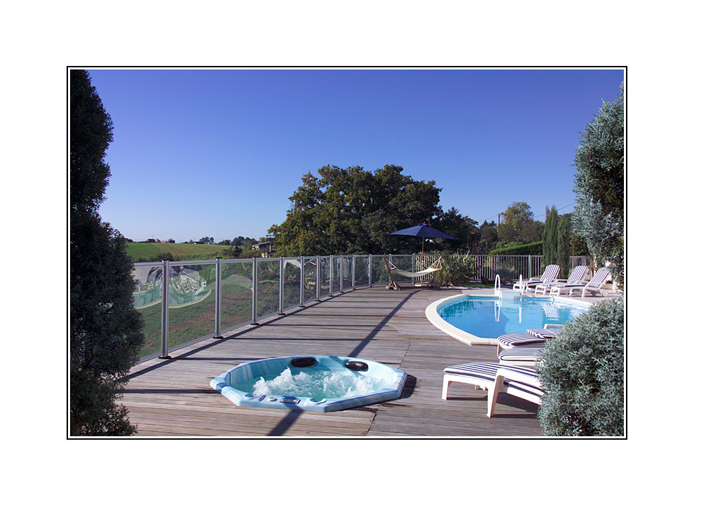 Pool fence transparent panel