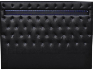 Headboard with LED  "Deco"  - 160 x 200 cm - Balck