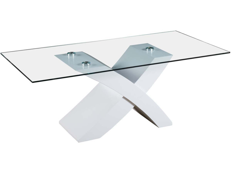 "Tina" MDF lacquer rectangular coffee table - White