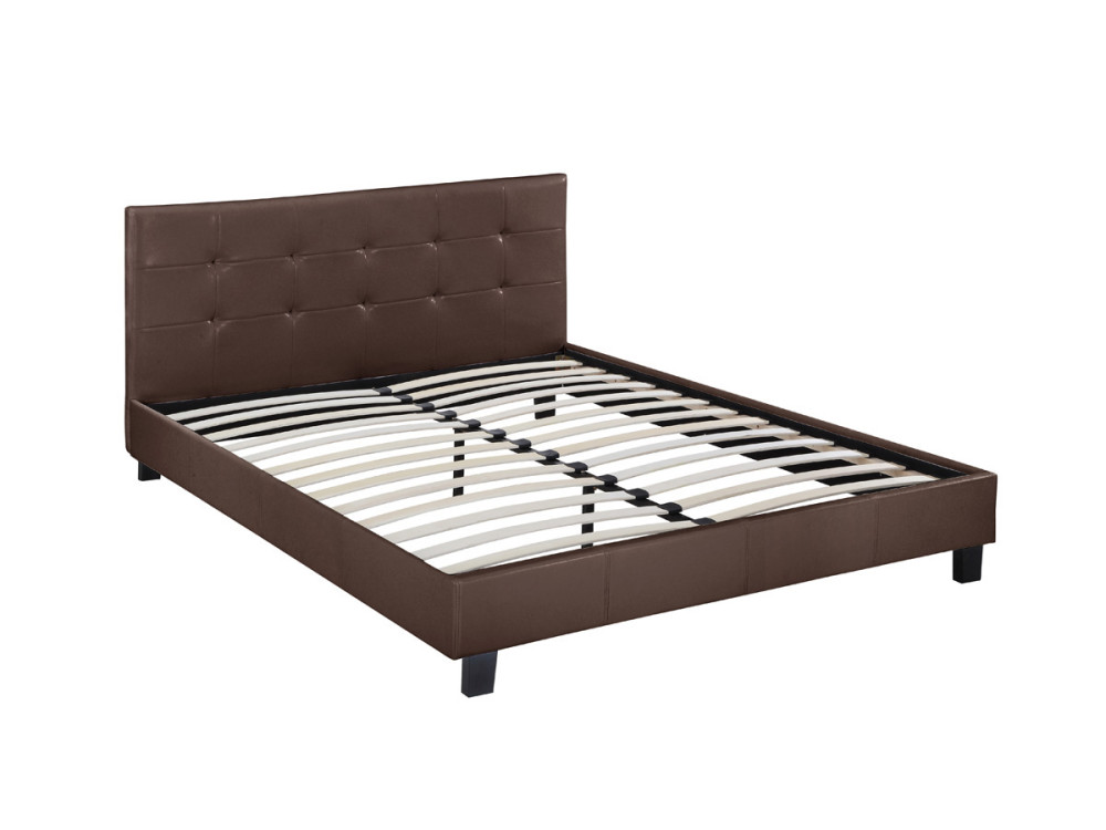 "Julia" Bed - 140 x 190 cm - Brown
