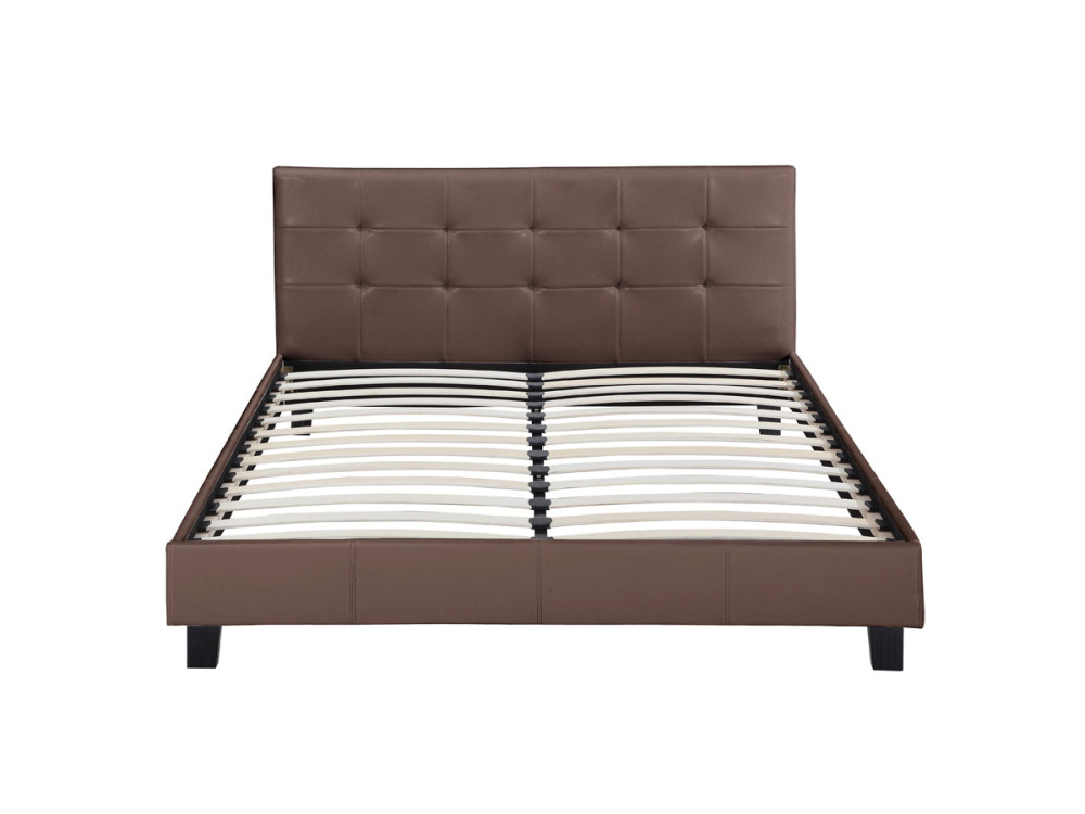 "Julia" Bed - 140 x 190 cm - Brown