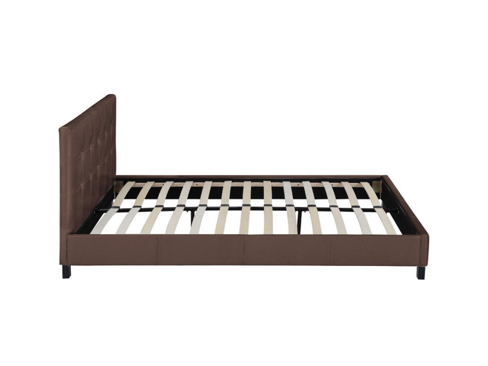 "Julia" Bed - 140 x 190 cm - Brown