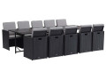 "Chicago 10" woven resin garden furniture - Atlanta - Black - Black