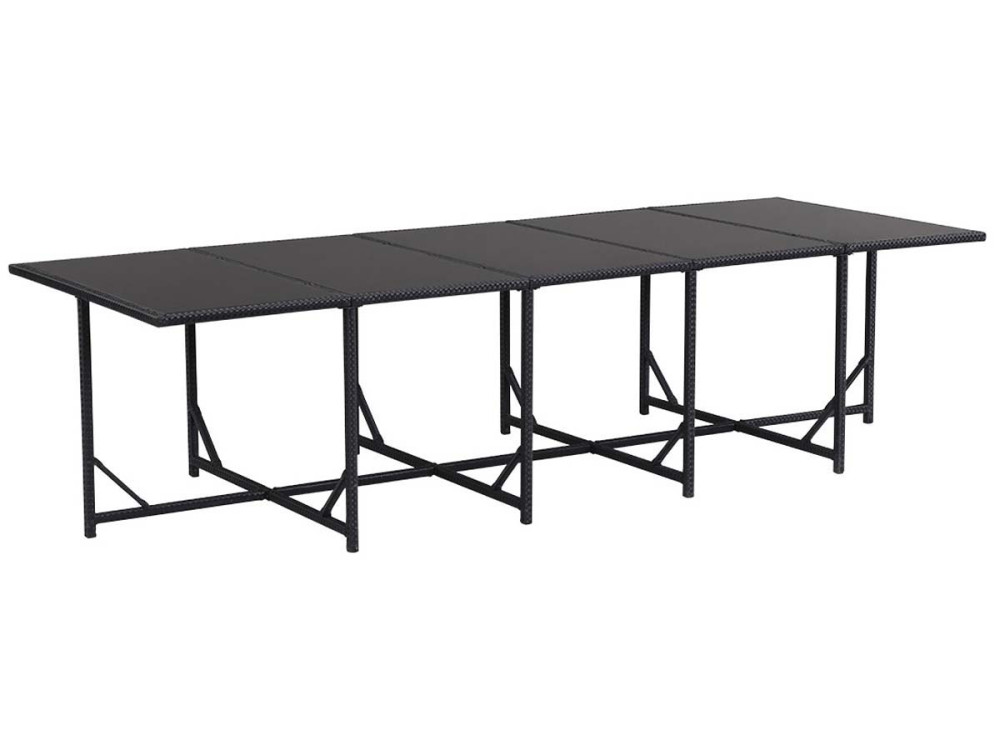 "Chicago 10" woven resin garden furniture - Atlanta - Black