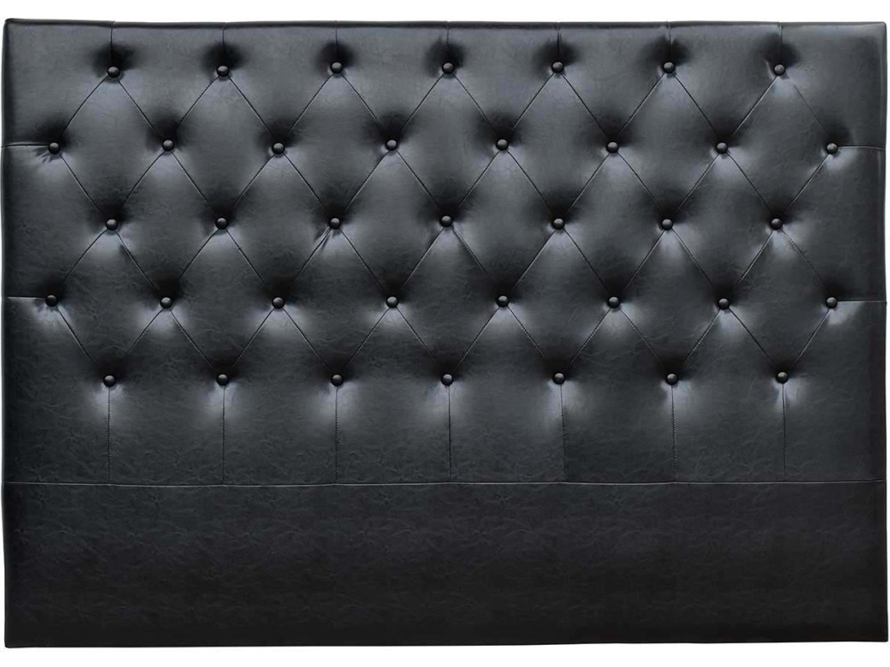 Padded headboard  180cm "Deco" made of PVC - BLACK
