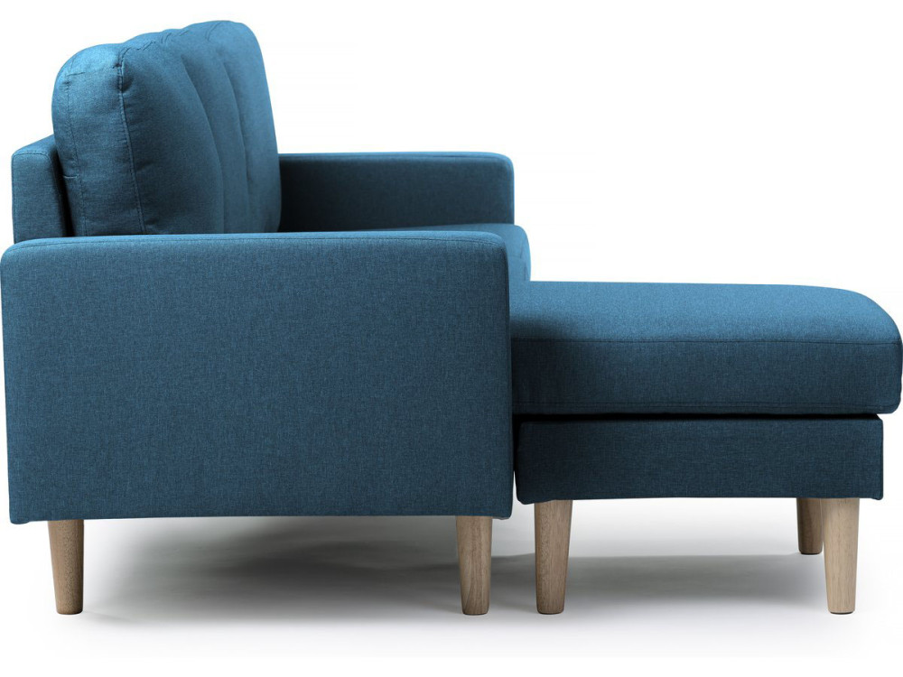 Reversible corner sofa "Gabby" in fabric - 3 seats - Blue