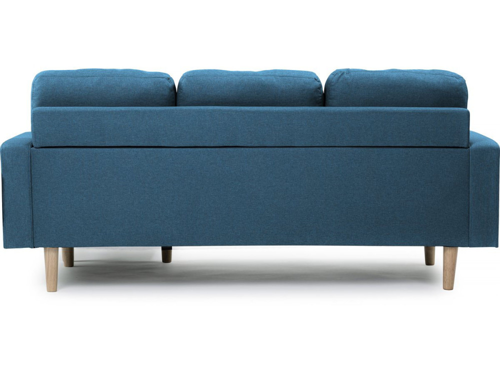 Reversible corner sofa "Gabby" in fabric - 3 seats - Blue