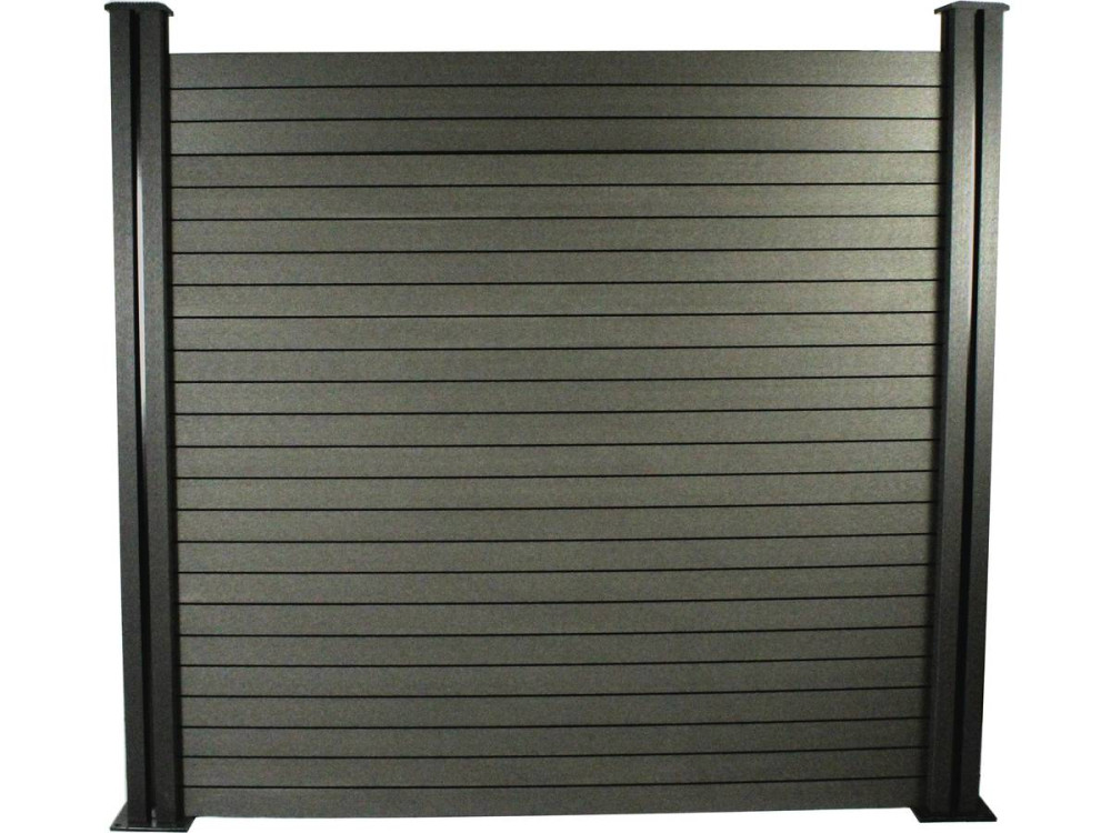 4.8mx1.2m Composite Fence Kit - Fixing kit included - Dark Grey