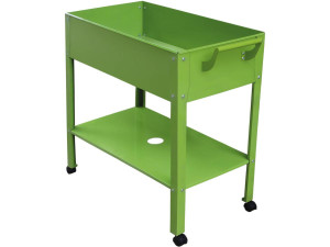 Raised planter box made of metal "Hibiscus" - 82 x 43 x 83 cm - Green