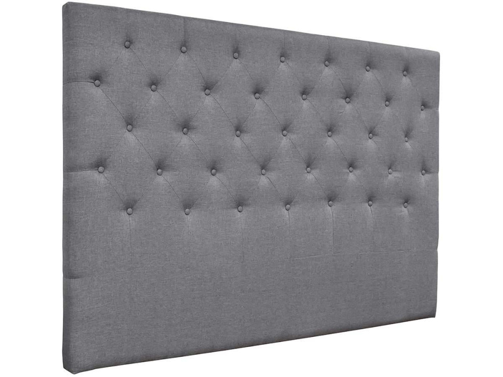 HEADBOARD PADDED 140 CM DECO IN FABRIC - GREY