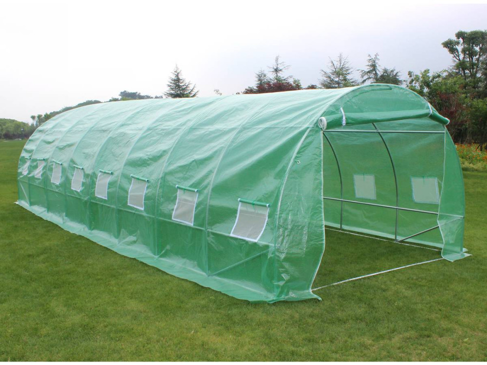 Greenhouse Tunnel "Althea" - 24m² (258.3 sq. ft.) - 8 m x 3 m x 2 m (26.2 ft. x 9.8 ft. x 6.6 ft.)