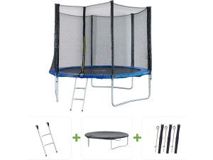 Trampoline "Joycy" - Ø 3.05 m - With Net + Ladder + Cover + Anchoring Kit
