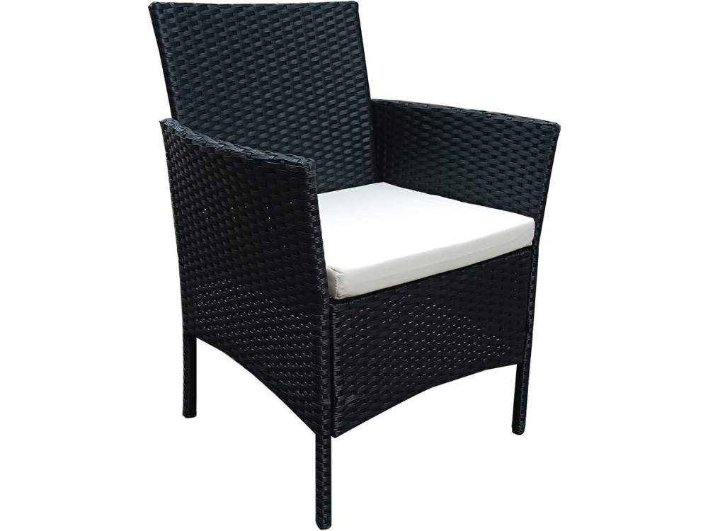 Toronto 4-seater low resin garden furniture - Black