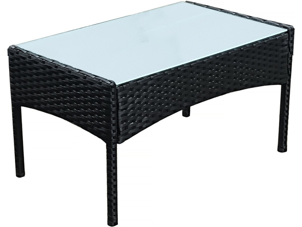 Toronto 4-seater low resin garden furniture - Black