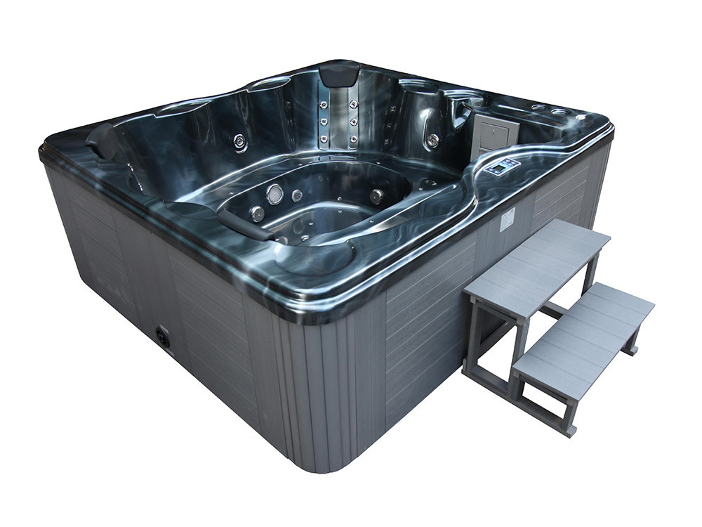 Cuba 6-seater spa - Grey tank - Balboa system + integrated Bluetooth - 220x210x80cm