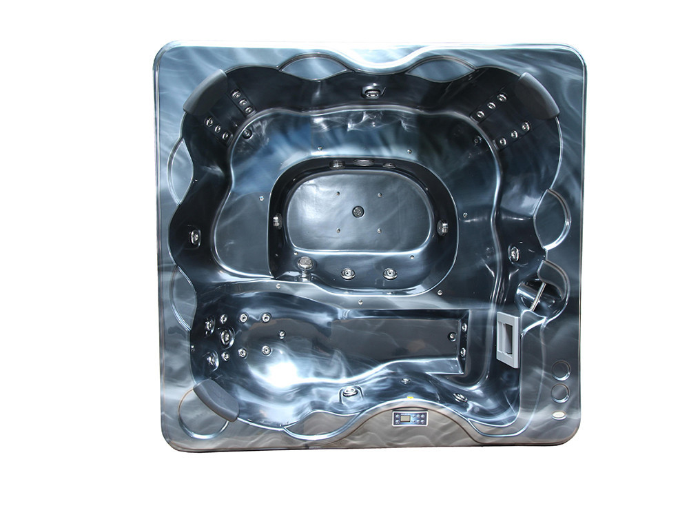 Cuba 6-seater spa - Grey tank - Balboa system + integrated Bluetooth - 220x210x80cm