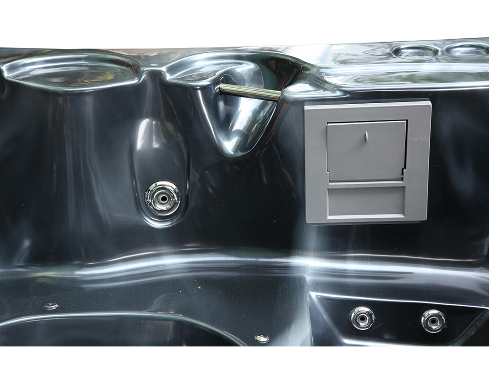 Cuba 6-seater spa - Grey tank - Balboa system + integrated Bluetooth - 220x210x80cm