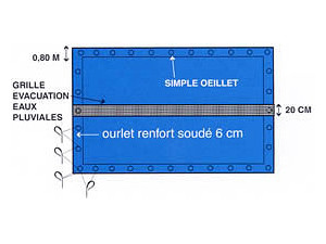 MYKONOS Rectangular PVC waterproof pool cover "ANNONAY