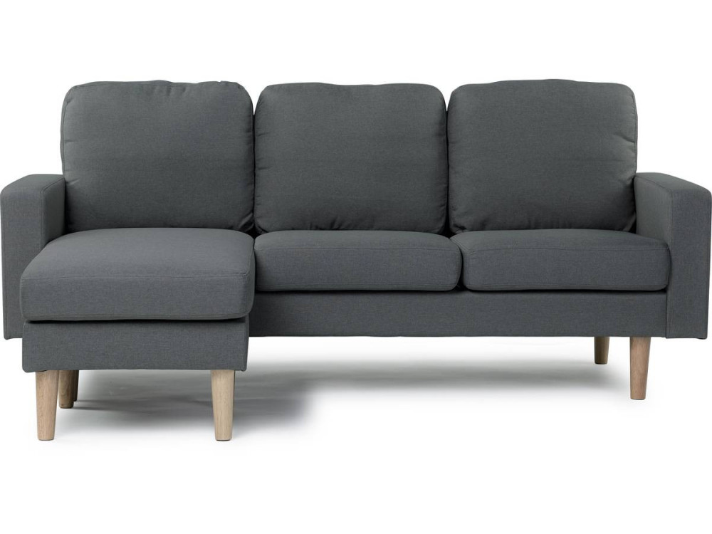Reversible corner sofa "Gabby" in fabric - 3 seats - Grey