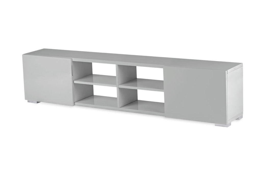 Tv cabinet "Alicia" - 185 x 30 x 42,5 cm  ( 6' x 11'in x 1'4")  - Lacquered grey