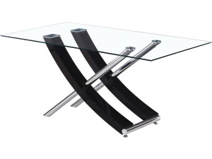 "Diva" dining table - 160 x 90 x 76 cm - Lacquered black