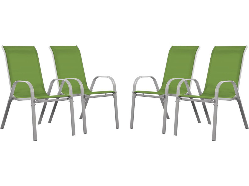 "Cordoba" Textilene garden chair - Phoenix - Green - Pack of 4