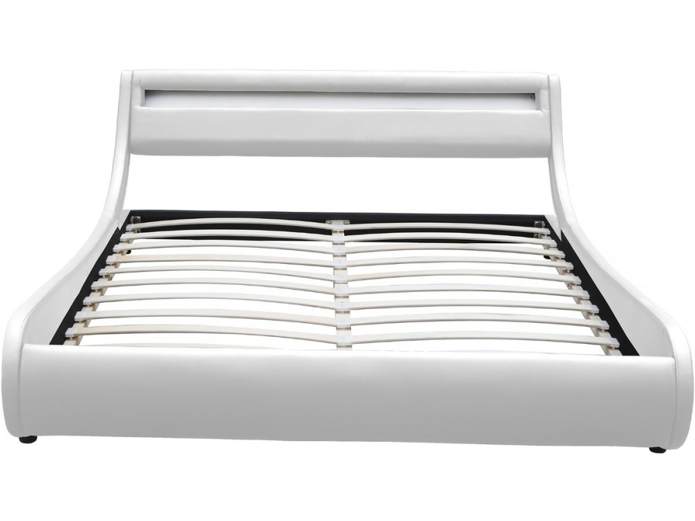 LED light bed "Natacha" - 180 x 200 cm - White