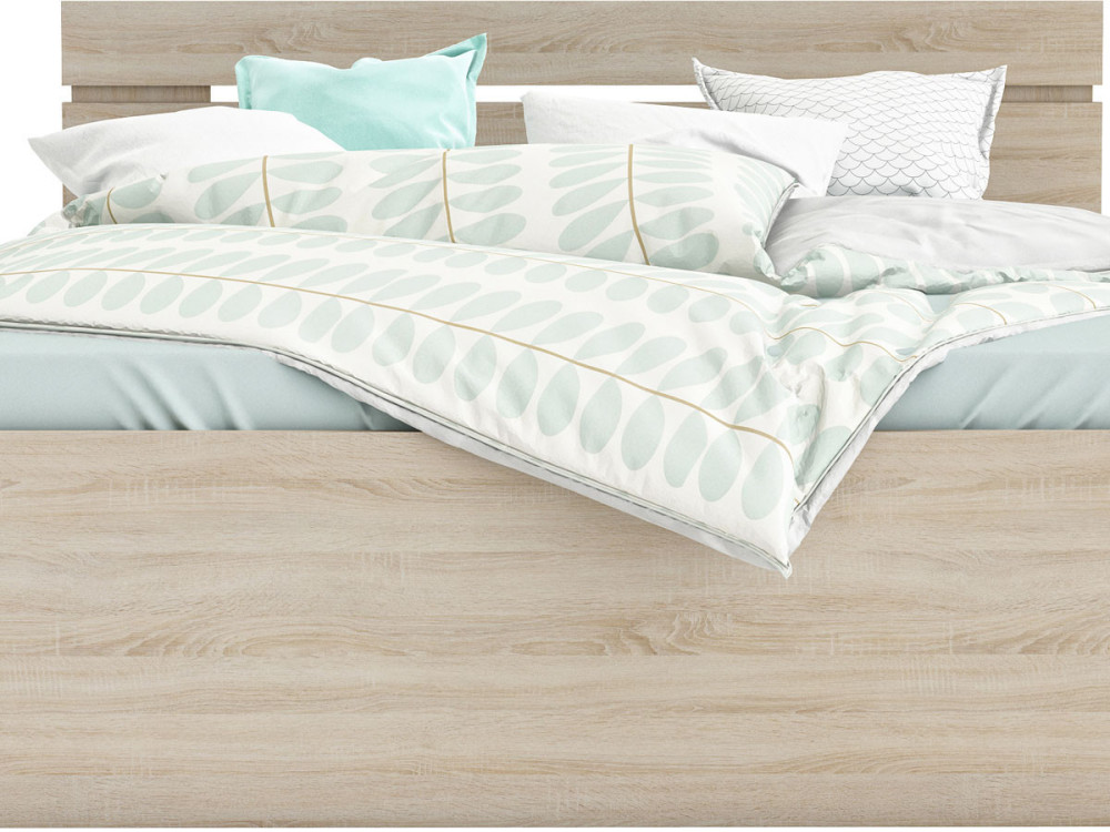 "Michigan" bed - 160 x 200 cm - Brushed Oak