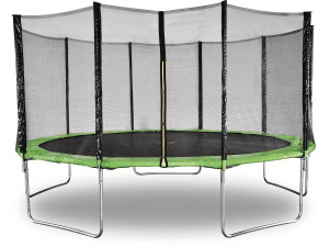 Trampoline "Yoopi"  - Ø 4.60 m - Green - With net, ladder, protection cover and anchoring kit